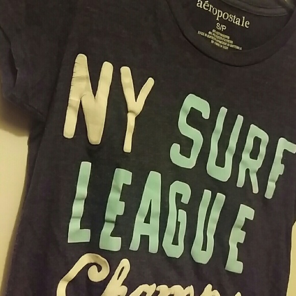 Women's navy blue short sleeve Aeropostale t-shirt - Picture 1 of 3